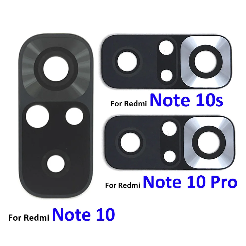 2Pcs/Lot For Xiaomi Redmi Note 10 / Note 10s / Note 10 Pro / Note 10 5G Rear Back Camera Glass Lens With Adhesive Sticker