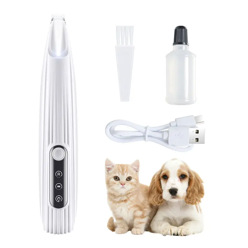 LMZOE -Pet Electric Pushing Scissors Cats Foot Shaver  Led Lights Dog Foot Hair Trimmer  Dogs and Cat Care Supplies