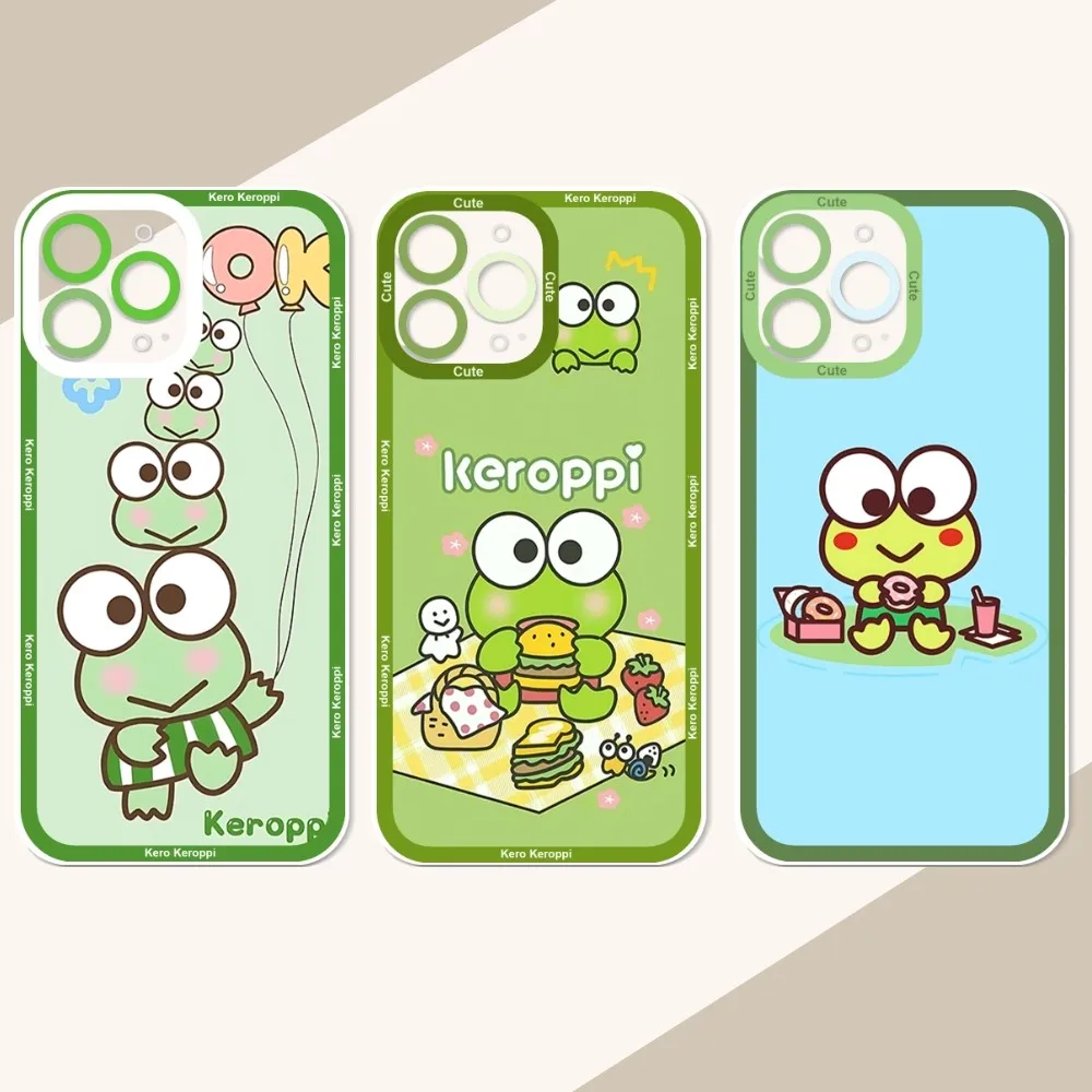 Cute K-Kero Kero K-Keroppi Phone Case For IPhone 12 11 13 14 Pro Max XR XS Max X SE2020 7 8 Plus Case