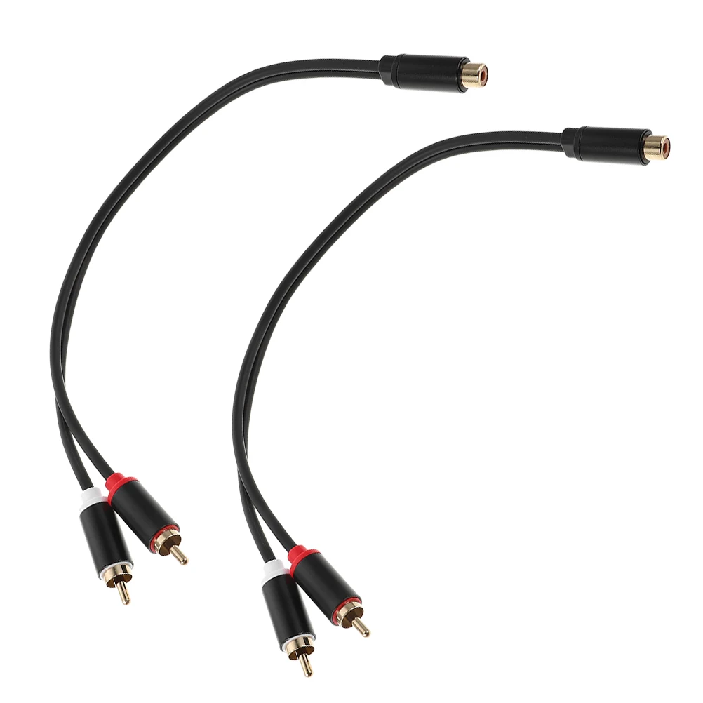 

2pcs Car Audio Upgrade Cable Rca Female To Dual Male Y Splitter Two Channel Audio Video Adapter For Car Stereo Tablet