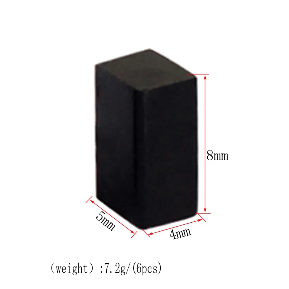 Guitar String Saddle Blocks 6 Piece Metal Tremolo Bridge Inserts Replacement Parts Reduce Wear Improve Tuning