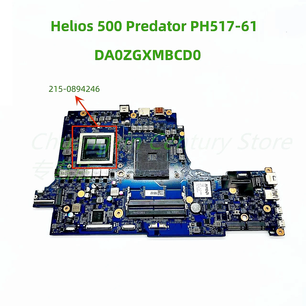 DA0ZGXMBCD0 is applicable to ACER notebook Helios 500 Predator PH517-61 independent video card 100% tested and shipped