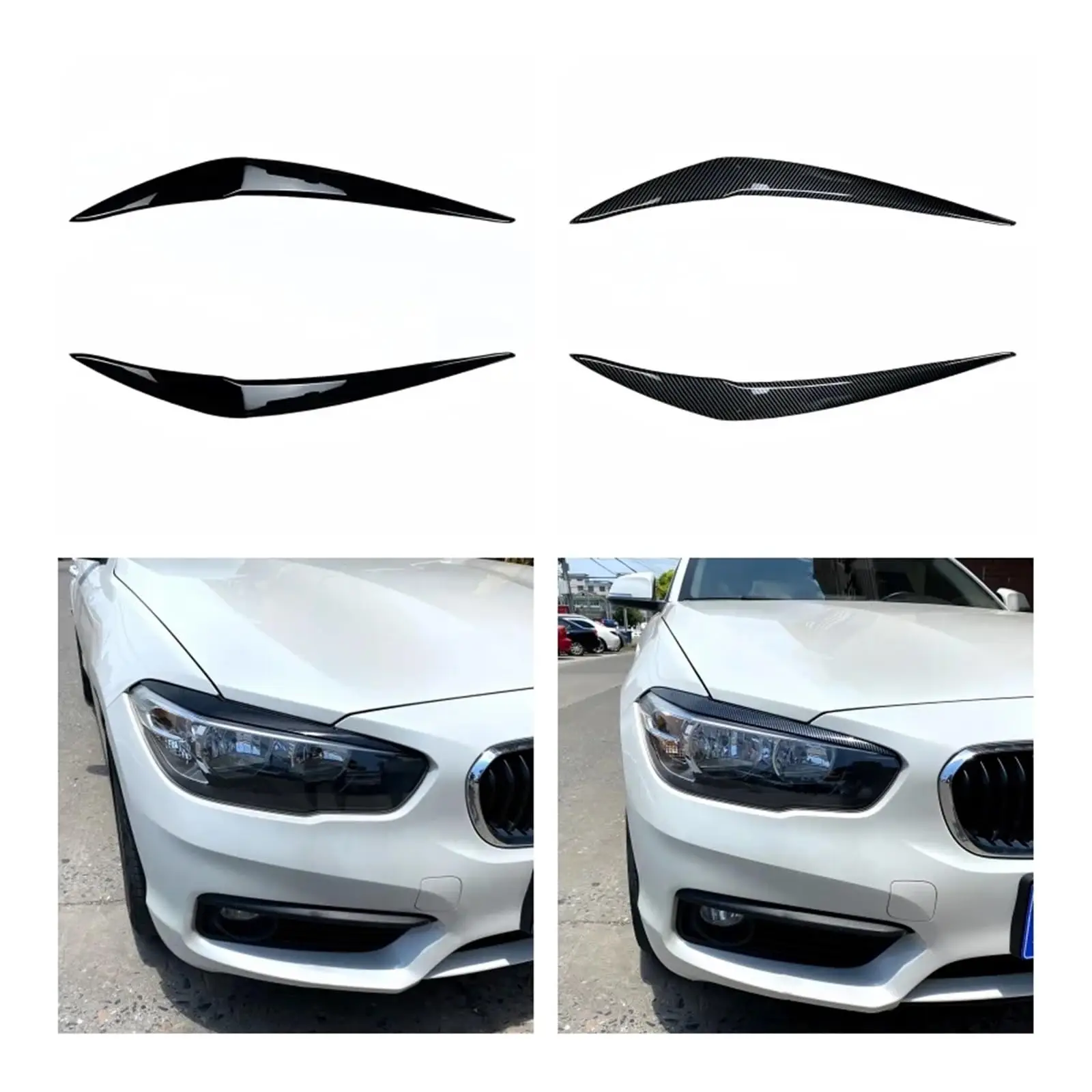 For BMW F20 F21 1 Series 116i 118i 120i 125i M135i M140i 2015-2019 Car Eyebrow Eyelid Lamp Light Eyebrows Headlight Accessories