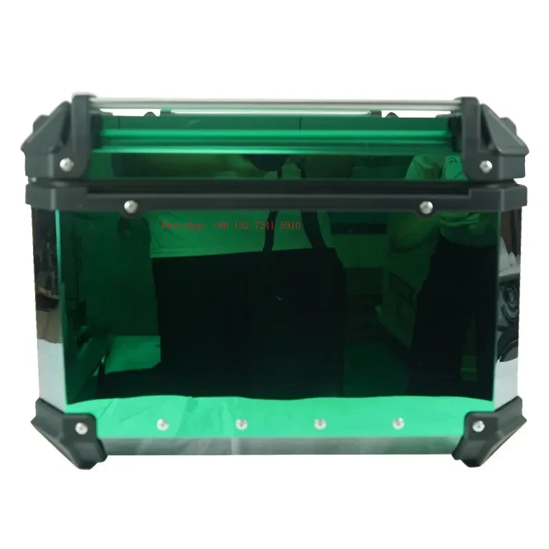 Factory Direct Sales 65L-X Green Cer Box Aluminum Alloy Top Box for Motorcycle Tail Hongsheng Products