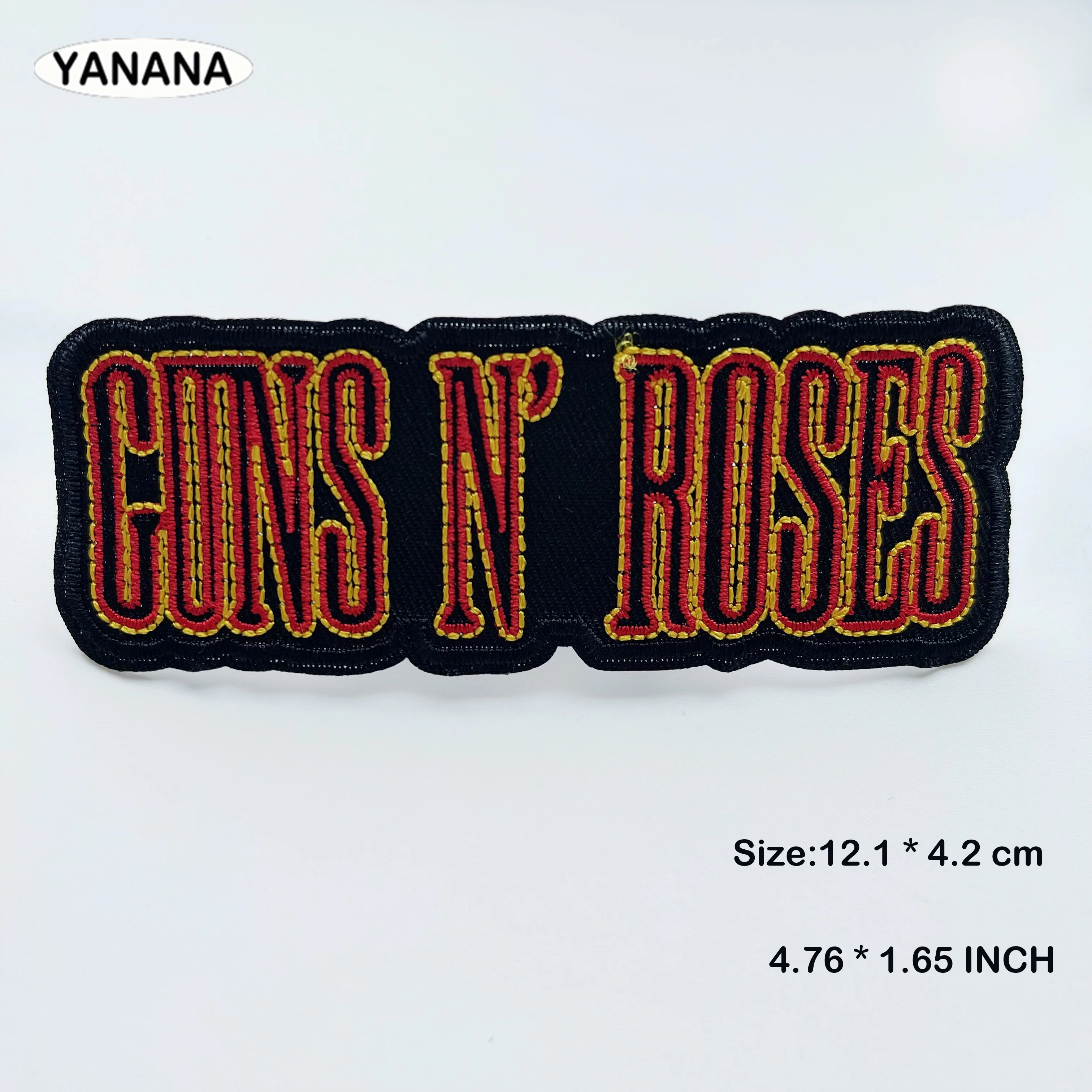 Rock Letter/Music Patches for Clothing DIY Iron on Patches For Clothing Embroidered Stripes Written Words Sticker Clothes