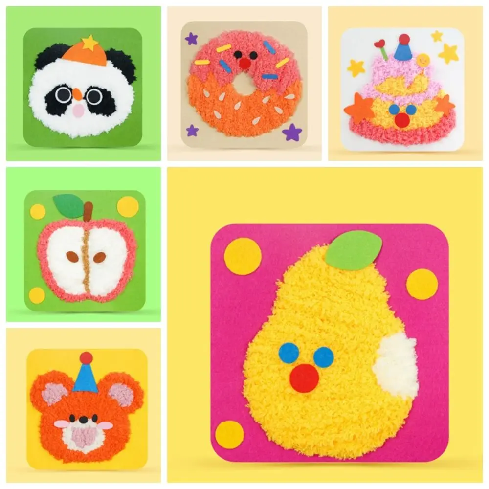 

Panda Weaving Materials Handmade Wool Painting DIY Decorative Handmade Poke Music Handmade Embroidery Children Gift