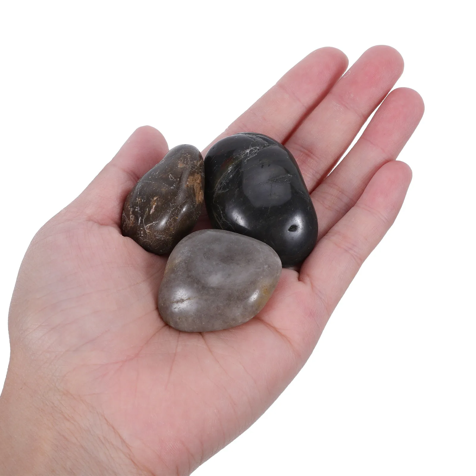 500G Natural Beach Pebbles Smooth Rounded Stones Garden Decorative Rocks Outdoor Landscaping Stones Flower Pot Rocks Small
