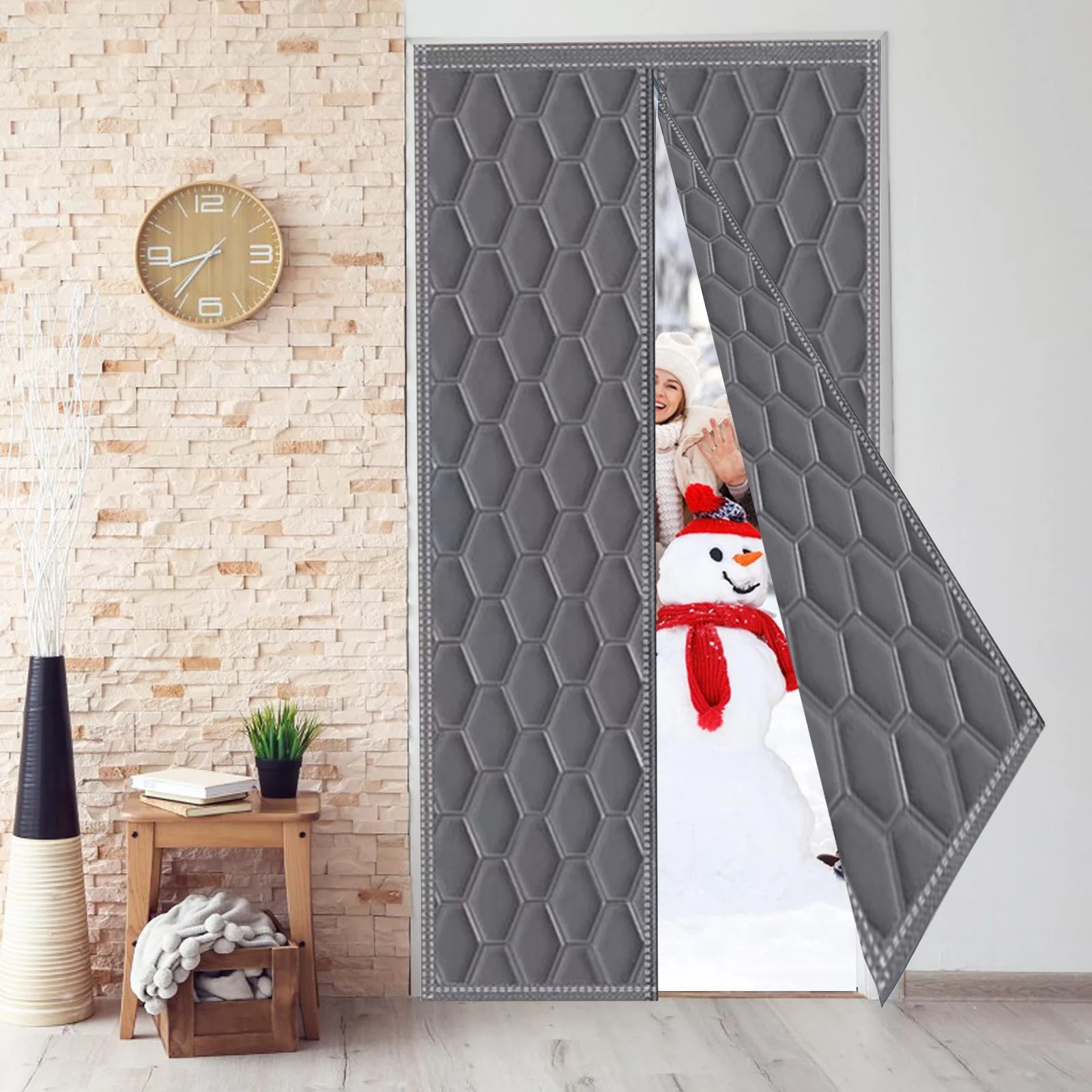 Winter-Haustürvorhang, kältebeständiger Bildschirm, winddicht, kältebeständig, Vorhänge, warm, isolierter Vorhang, umweltfreundlich