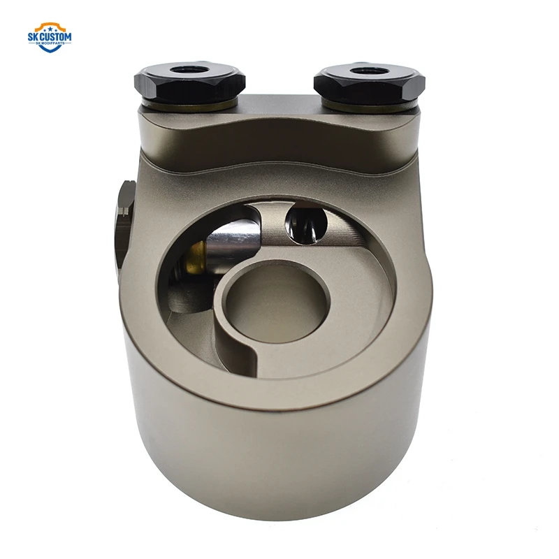 CUSTOM AN8 AN10 Aluminum Anodized Oil Filter Sandwich Plates For Subaru BRZ Oil Filter Adapter With 80 Degree Thermostat