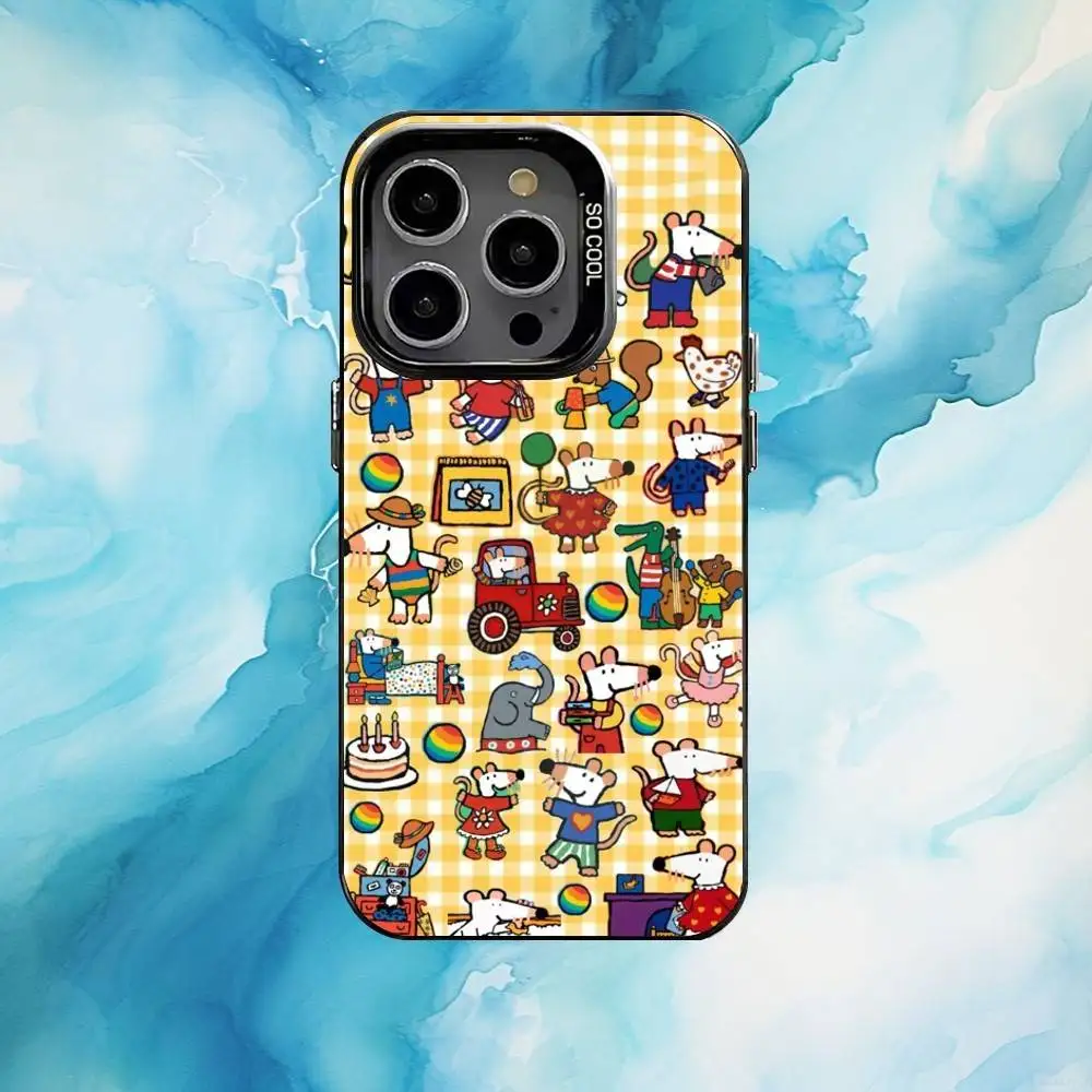 Mouse Playful Universe Phone Case For iPhone17,16,15,14,13,12,11 Plus,Pro Max Black Candy silver phone case