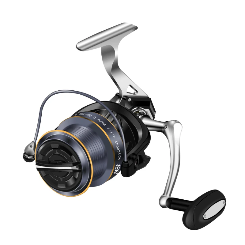 Fishing Reel 5.1:1/4.1:1 Durable Gear Maximum Resistance 13kg Smoother Winding Rotary Fishing Reel Remote Casting Sea Pole Wheel