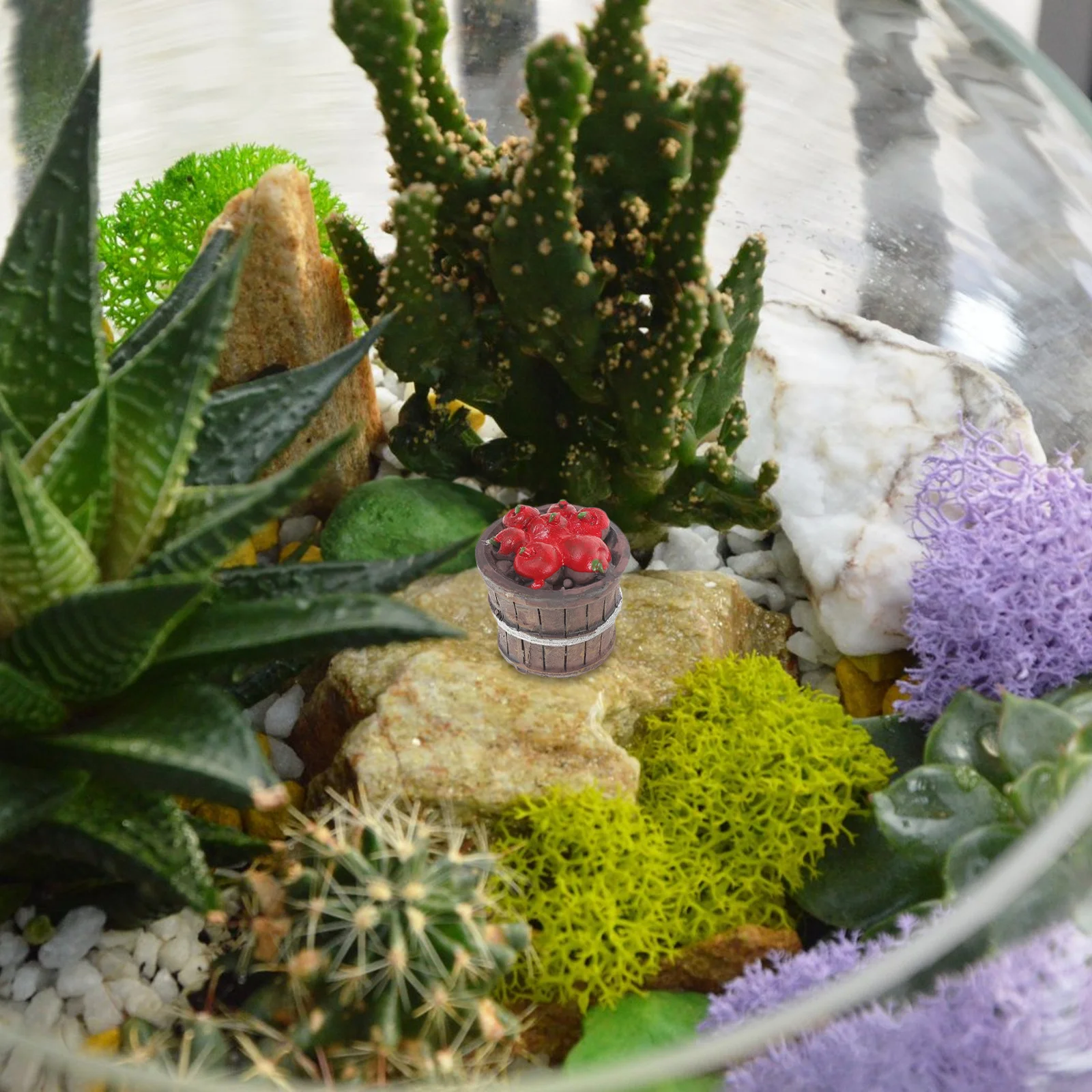 

Miniature Potted Plant Small Artificial Succulent Bonsai Decoration Mini House Scene Photo Props Micro Landscape