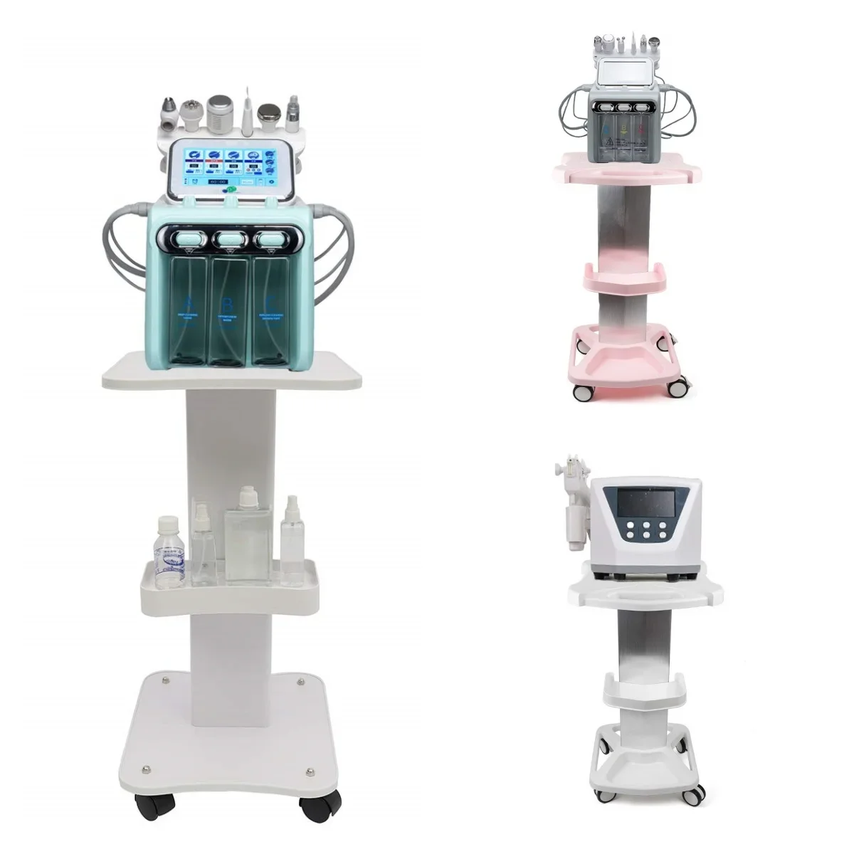 Carrinho de beleza, suporte para carrinho de salão com roda, carga de 132 libras, alumínio