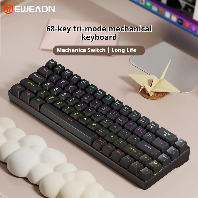 

Механическая клавиатура EWEADN G68 - Дизайн с цветовыми блоками - Игровая клавиатура - Интерфейс USB -