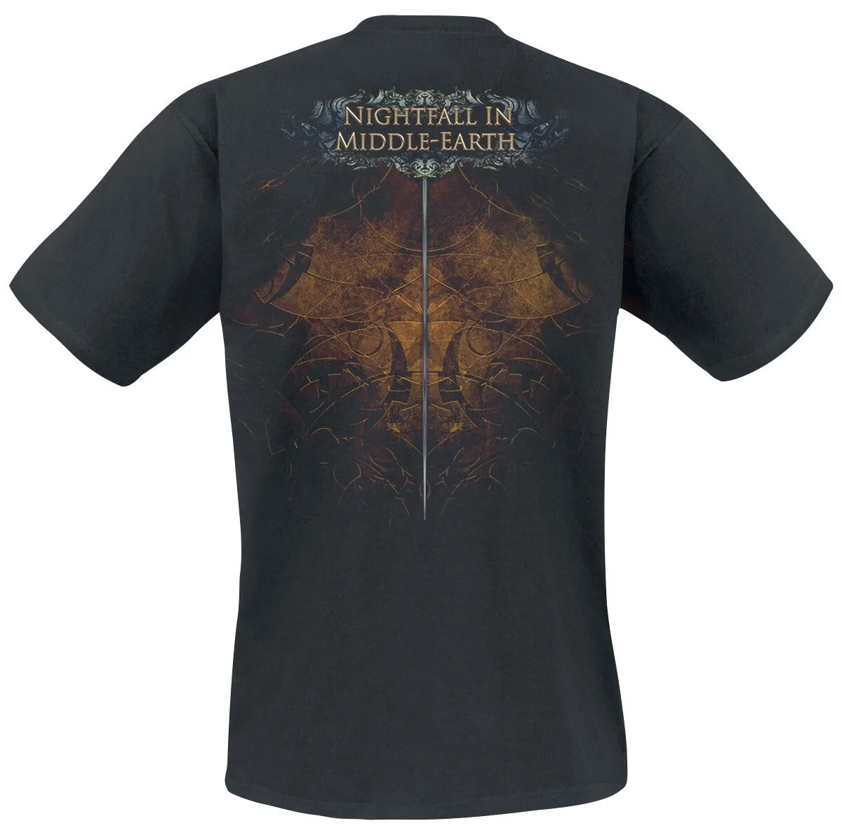 Blind Guardian Nightfall in Middle-Earth Balrog Double Sided Print T Shirt, 100% Cotton Casual Neutral Tee, Power Metal Stree
