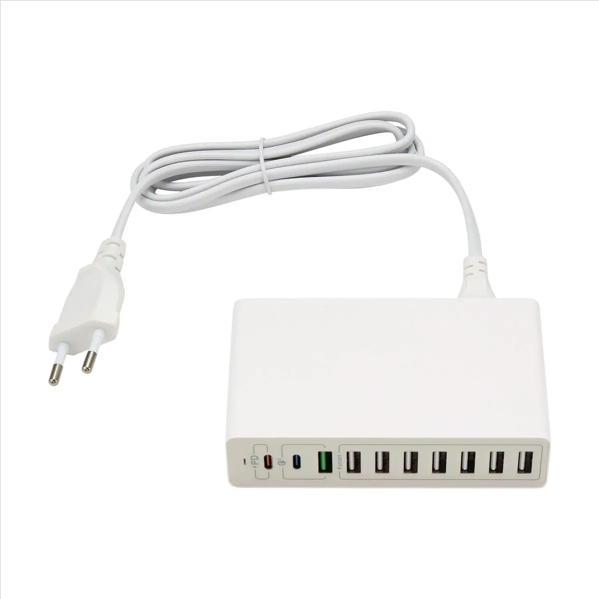 618 Mega Sale-65W USB Charger Station 10Port Desktop USB Fast Charger for USB Charger for Multiple Devices Phone Tablet Laptop E
