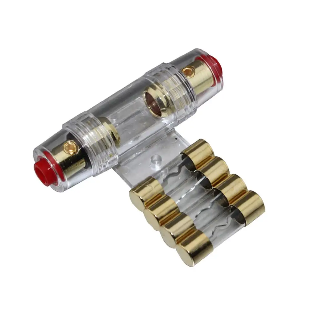 4 Gauge Fuse Holder for Car Audio Installation with 40A Wonder AGU-Fuse Gold Plated for Conductivity