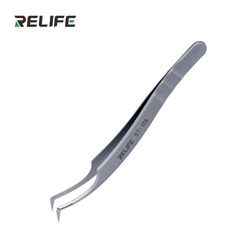 RELIFE ST-17A IC 칩 주석 도금 위치 결정 핀셋 주석 심기 BGA 스텐실 고정 수리 도구 용 초정밀 핀셋