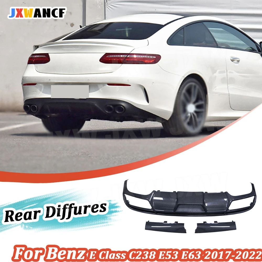 

JXWANCF Carbon Fiber FRP Rear Bumper Diffuser Three-section for Mercedes Benz E Class C238 2Door E53 E63 AMG 2017-2022 Styling