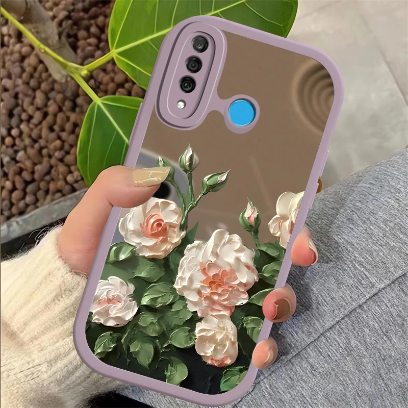 For Huawei P30 P 30 Case Luxury Painted Cover Soft Silicone Phone Cases For Huawei P20 P30 P40 Lite 4G Mate 20 Pro Mirror Bumper