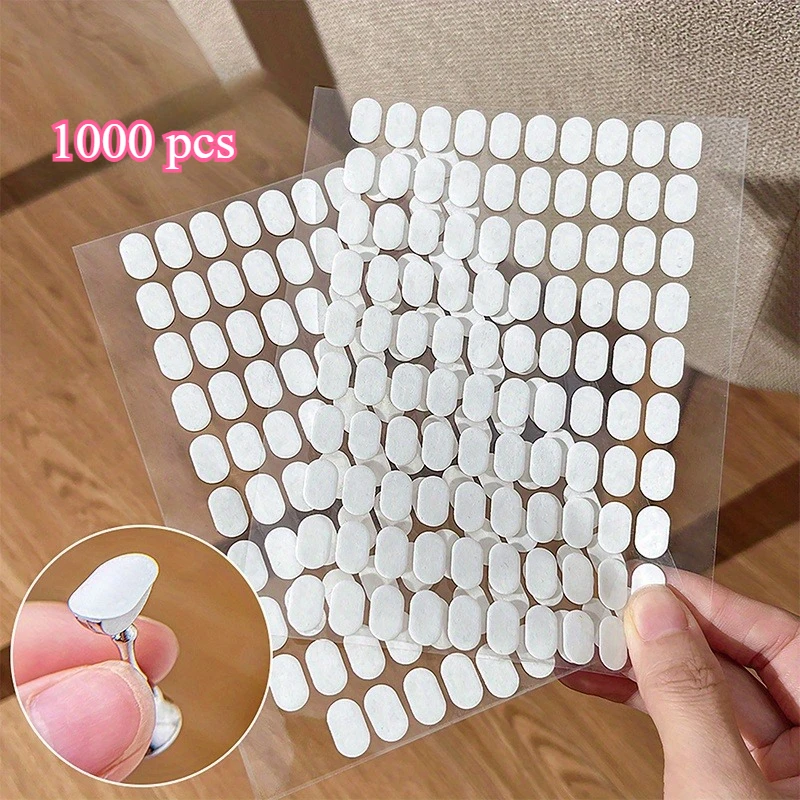 1000 قطعة اضغط على ضعف الجانب هلام الشريط-10 ورقة مسمار الغراء لاصق ملصقات واضحة مانيكير الفن عرض موقف ممارسة العرض