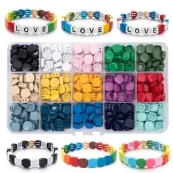 300 pezzi di perline a forma di Muti smaltate colorate personalizzate per la creazione di gioielli perline Boho per accessori per ricamo braccialetto fai da te