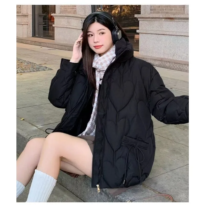 Oversized Parkas Women Autumn Winter Jackets 2023 Korean Streetwear Windproof Thick Warm Puffer Jacket Hooded Buttons Coat