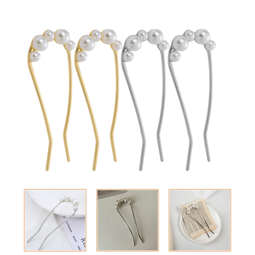 

Stick Hair Hairpin Headdress French Clips for U Shaped Sticks Women Hairpins