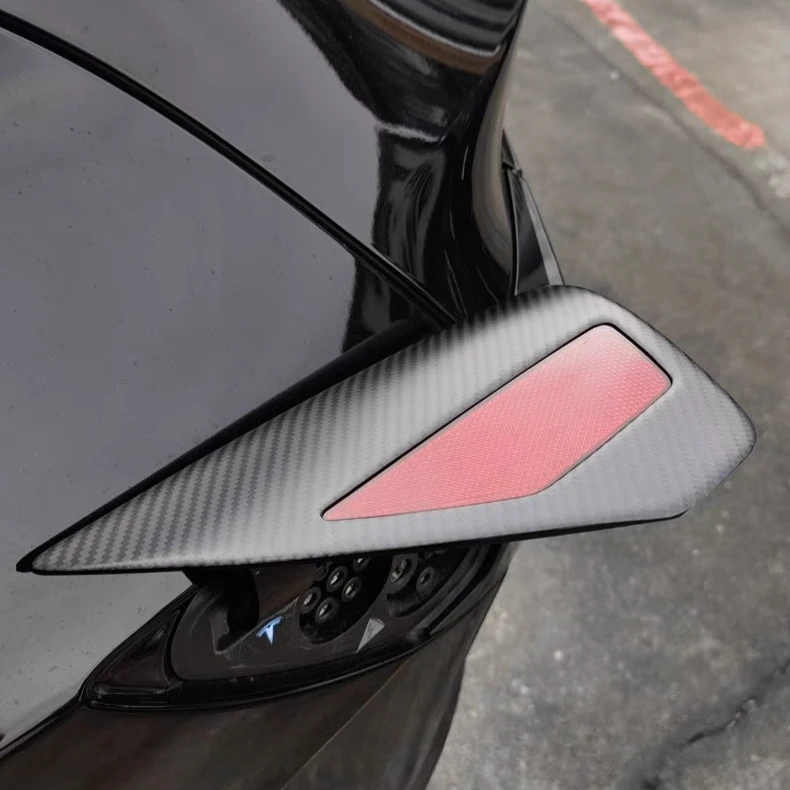 

Suitable for Tesla Model 3Y Dry Carbon Fiber Left Charging Port Protective Cover Trim Strip
