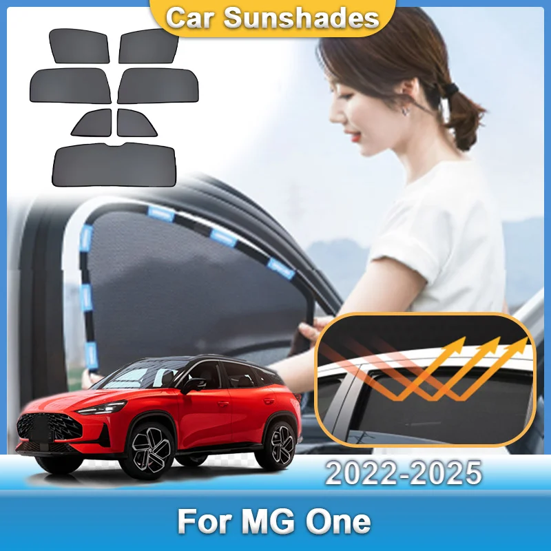 

Автомобильные сетчатые козырьки для MG One, аксессуары 2024 2022 ~ 2025, блокирующие оконные светильники, защита от ультрафиолета, затеняющие шторы, автомобильные аксессуары
