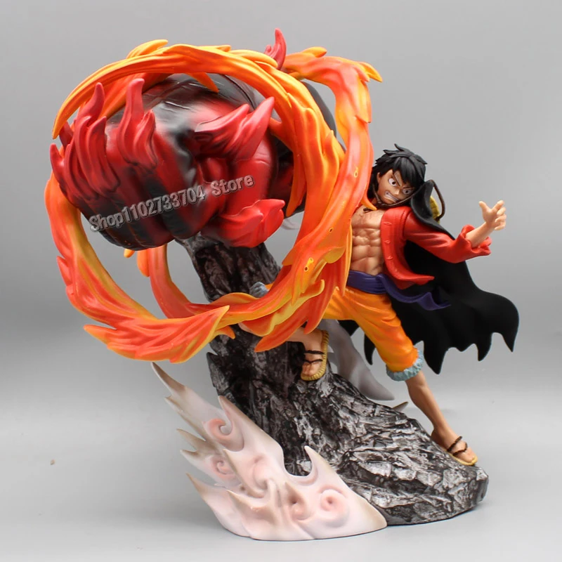 

Anime Luffy One Piece Figure The Island of Ghosts Gear 3 Monkey D. Luffy Action Figure Big Karma Fire 24cm PVC Model Toys