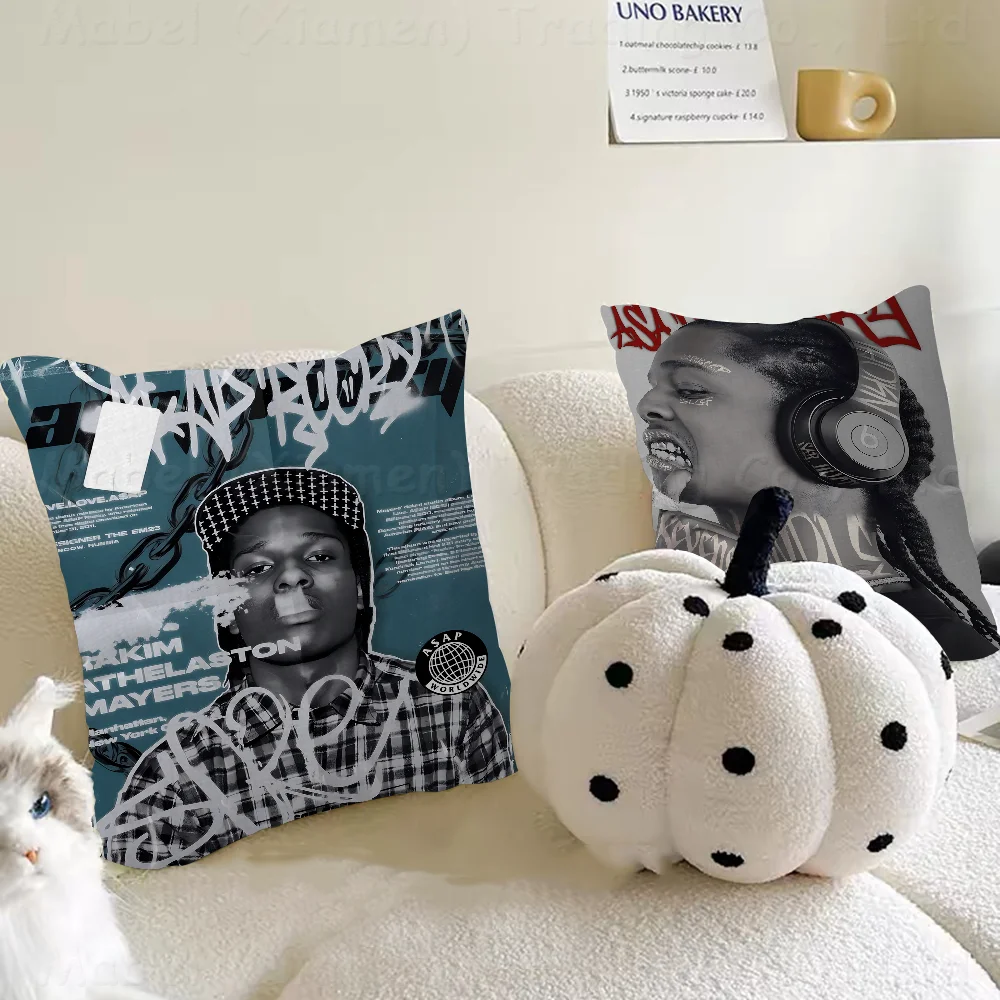 Music Album Star Asap Rocky Hip Hop Cushion Cover Pillowcase Upholstery Sofa Throw Pillow Home Decor Pillowcas