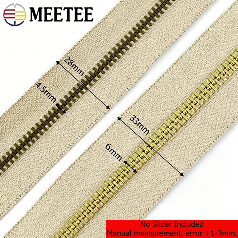 Meetee 2/4Y 3# 5# Metal Zipper - Textile And Sewing Supply ulasan dan harga