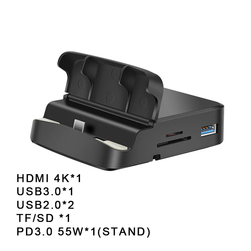 8 in 1 Type C HUB Docking Station Phone Stand USB C To HDMI-compatible Dock Power Charger Adapter For MacBook For Samsung HUAWEI