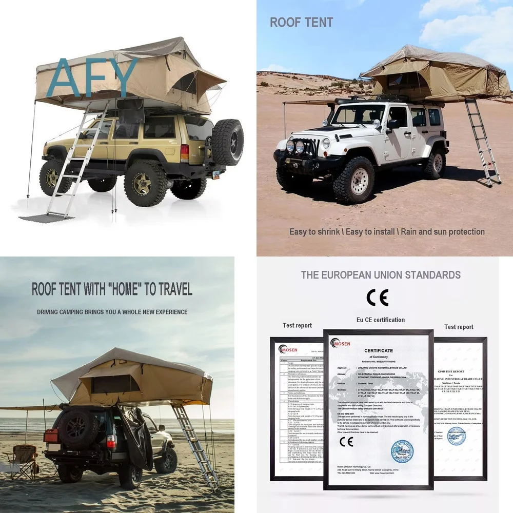 Automatic Folding Roof Tent for Quick Opening Outdoor Camping Insulated Hard Shell Aluminum Tent for SUV Truck Van Roof Rack