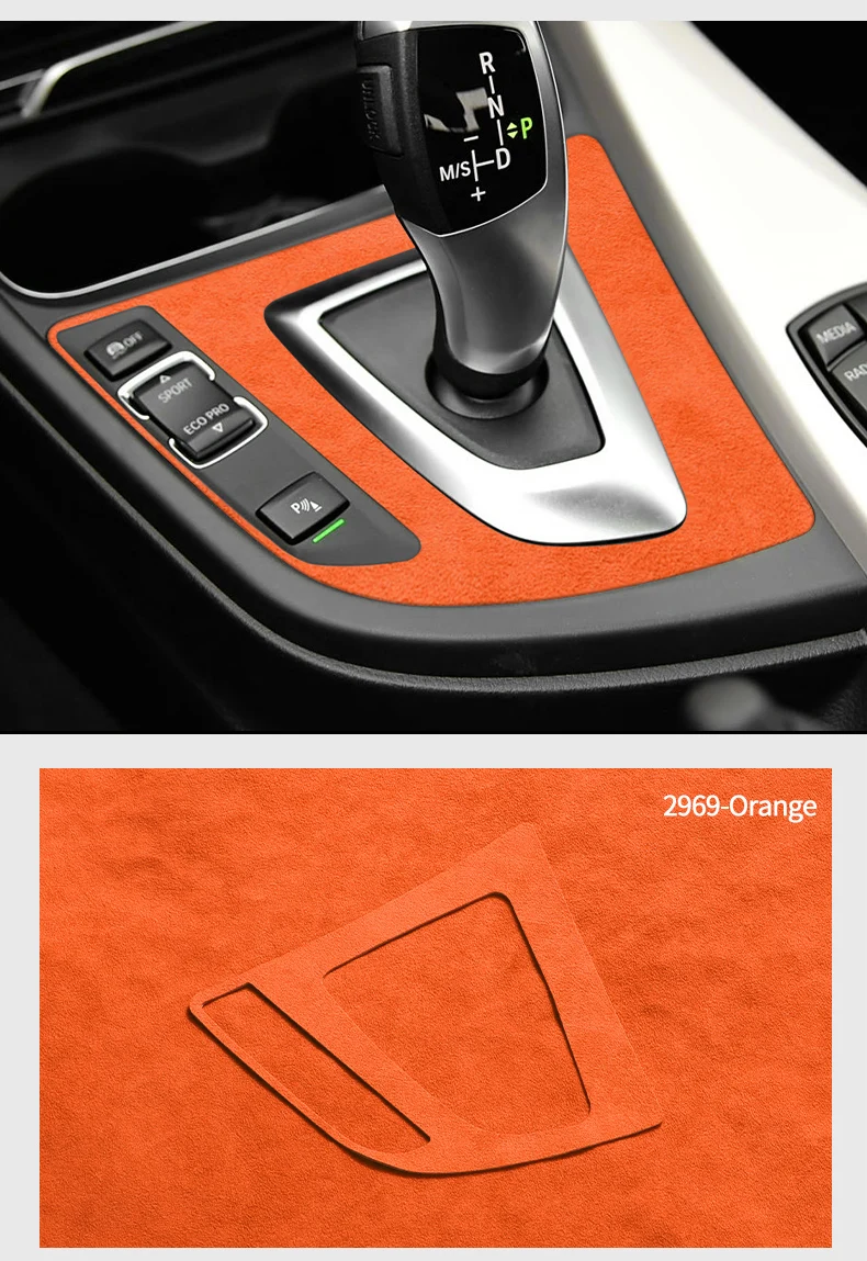 Für BMW 3 4 Serie F30 F34 F32 F33 F36 Hergestellt aus Alcantara Getriebe Shifter Panel Abdeckung Trim Aufkleber Auto Innen Tuning Zubehör – Detail 11