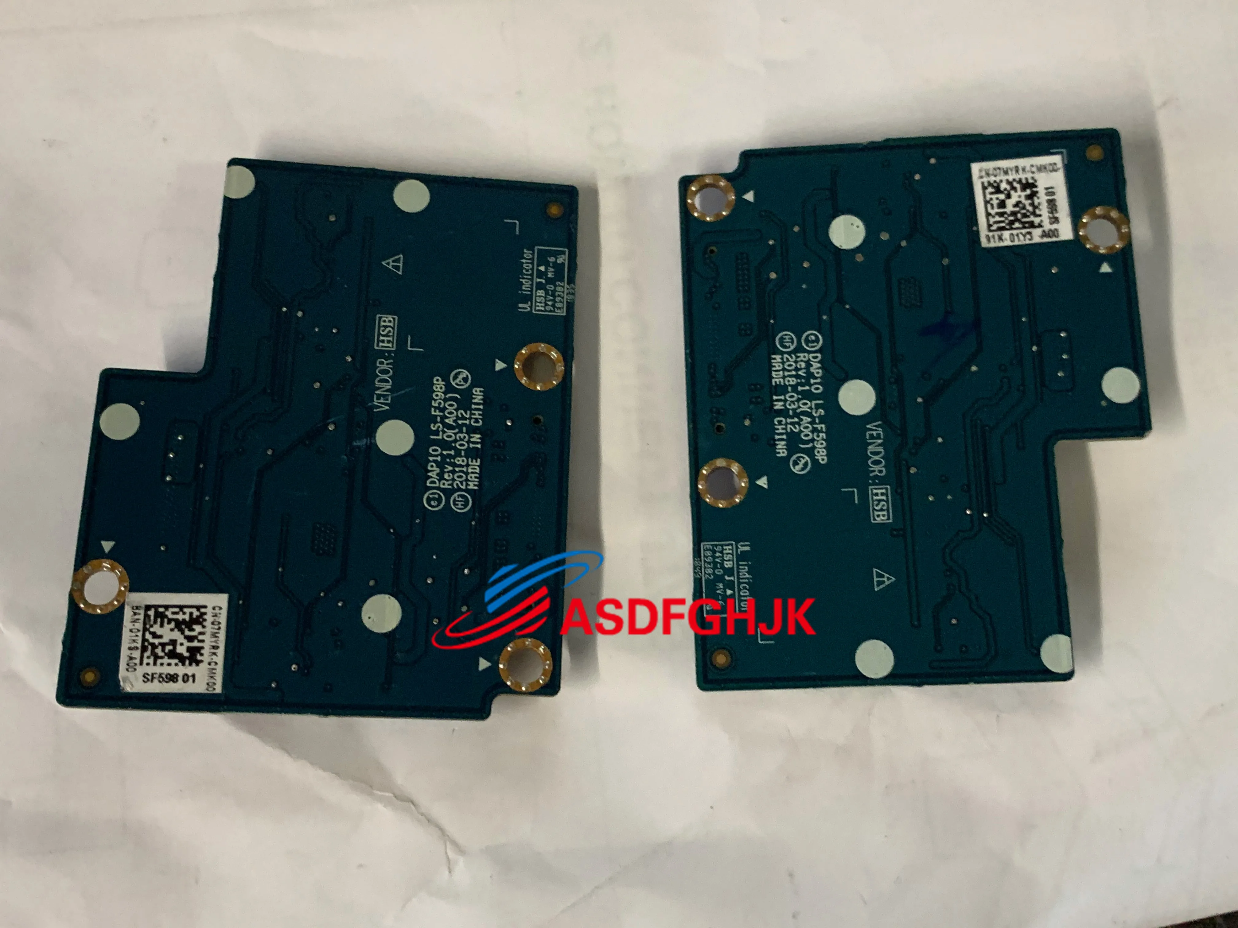 

07MYRK FOR Dell Precision 7530 M7530 DAP10 Battery Small Board 07MYRK DAP10 LS-F598P CN-07MYRK 100% Works Perfectly