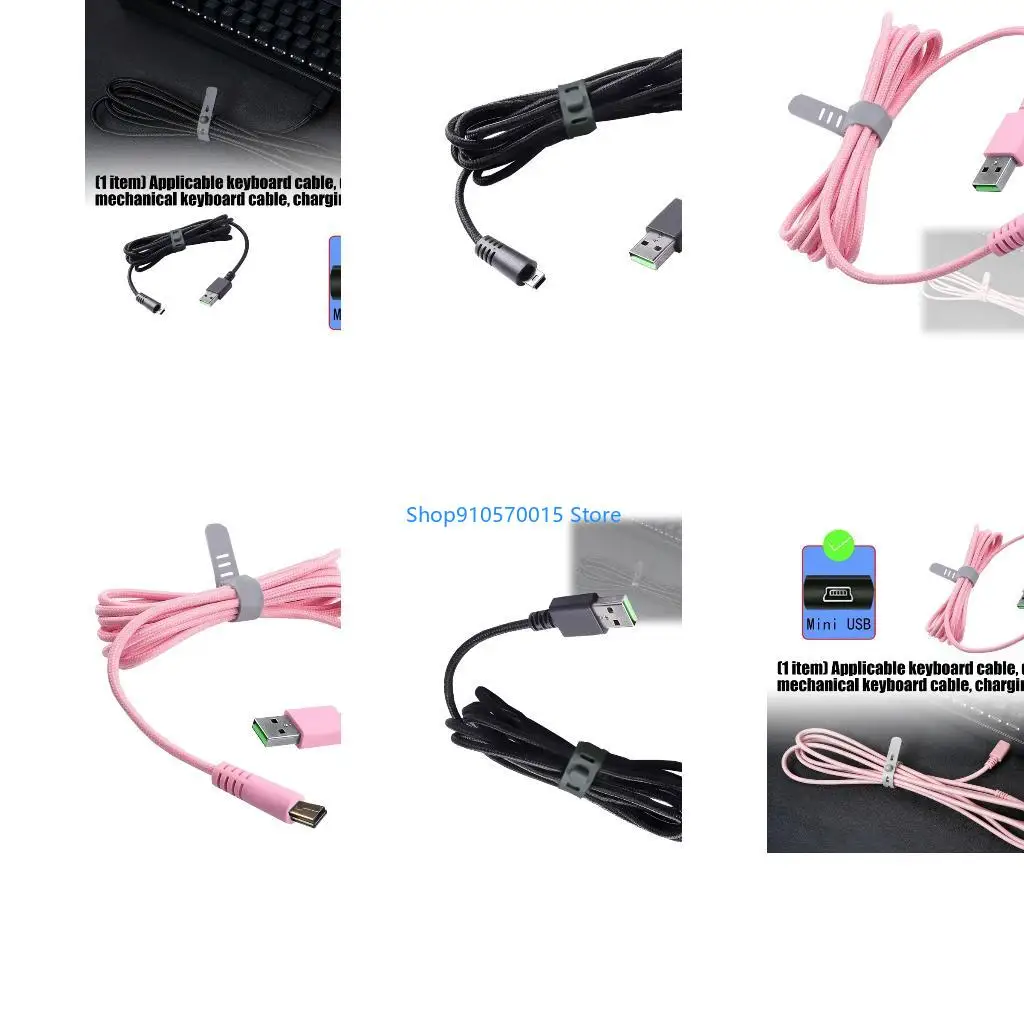 B95C Soft PVC Keyboards Cables Keyboards Line Replacement Wire for Blackwidow Tournament Edition V2 Gaming Keyboards