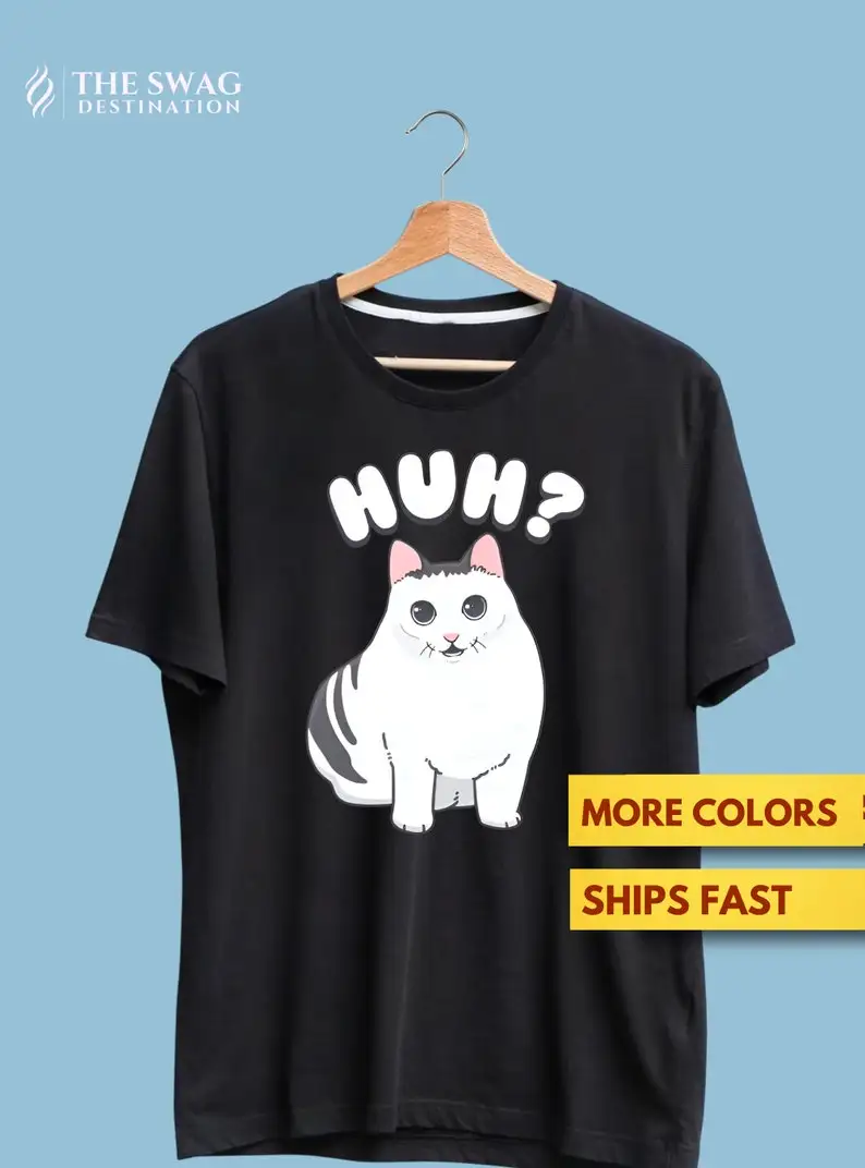 Huh Cat Meme T-Shirt Ben Chonky Cat Shirt Chonk Cat Shirt Funny Cat Meme Premium T-Shirt