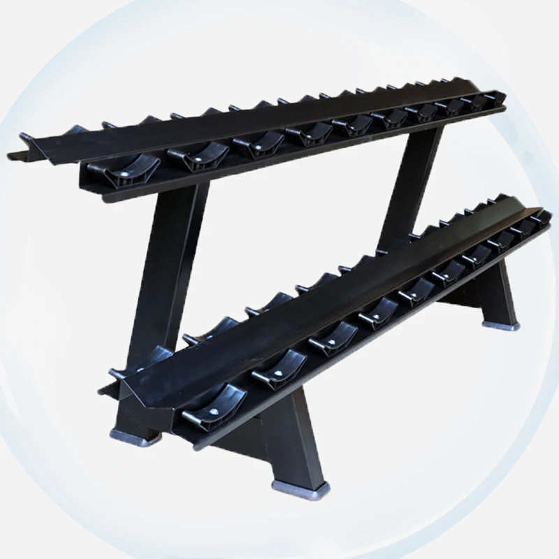 

2-Tier Vertical Hex Dumbbell Rack 10 Pairs Capacity Gym Fitness Equipment Heavy Duty Steel Stable Durable Training Storage