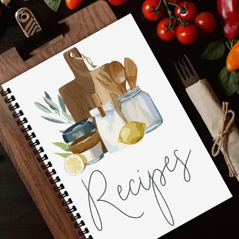 A5 Spiral Recipe Book, a Blank Recipe Book Designed Specifically for You to Record Cooking Creations