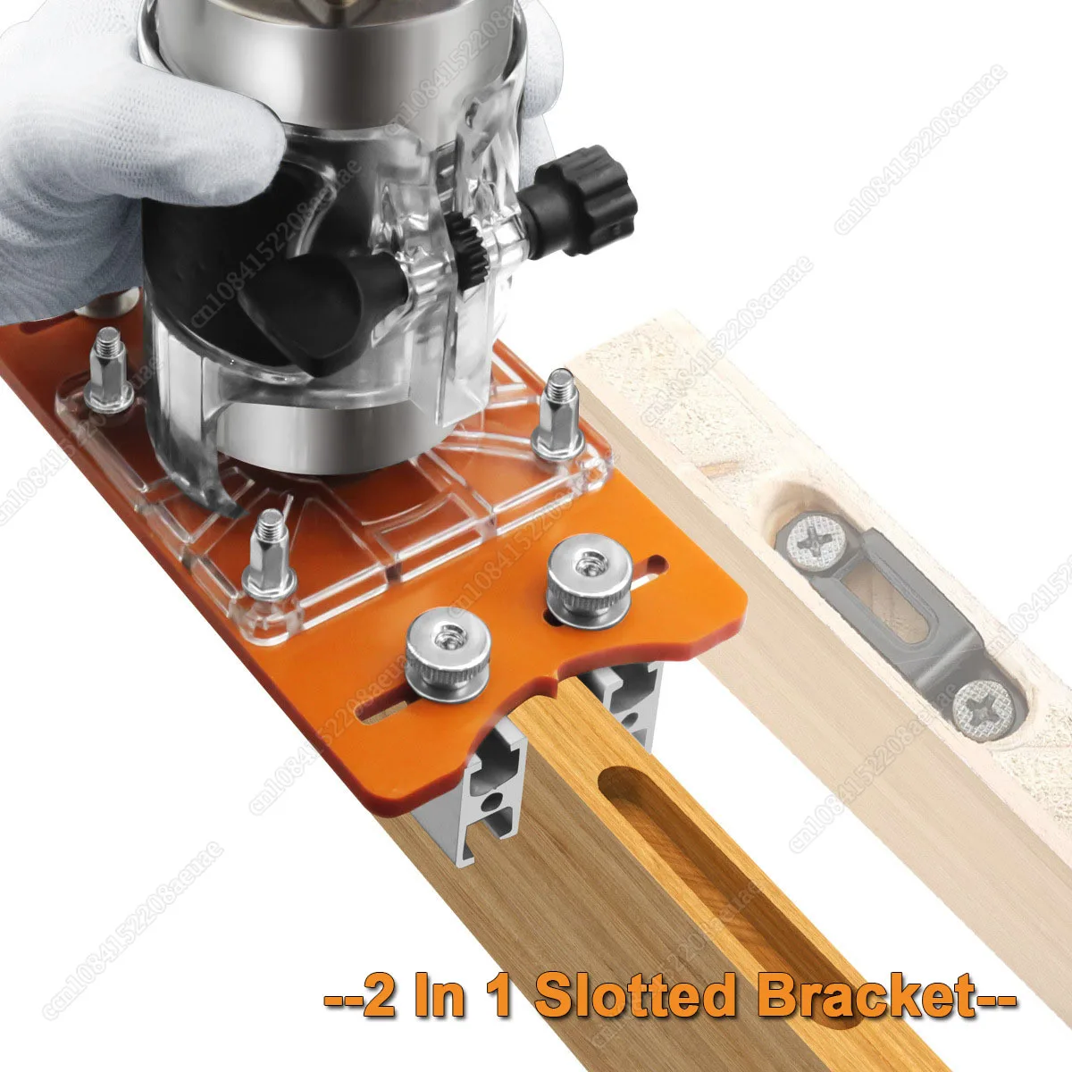 

2 in 1 Invisible Fastener Slotting Bracket For 65mm Trimming Machine Wardrobe Cupboard Panel Punch Locator Woodworking Tools