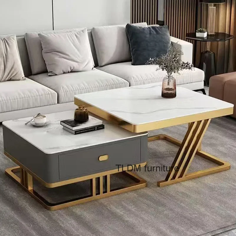 

Cheap Luxury Coffee Table Modern Drawers Nordic Floor Coffee Table Living Room Minimalist Table Basse De Salon Home Furniture