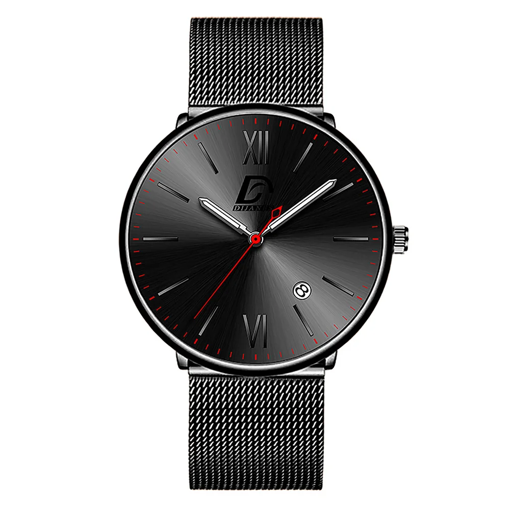 Watch For Men Watch New Simple Fashion Men's Calendar Watch Luminous Mesh Quartz Watch Mens Watches Men Watches Reloj Hombre