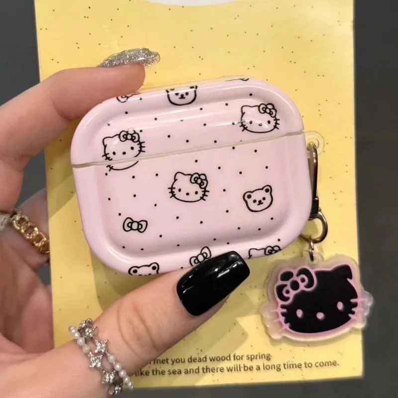 Olá kt bluetooth fone de ouvido caso para airpods4 fones de ouvido para apple airpods 1/2 3 pro2 bluetooth caso substituição chaveiro