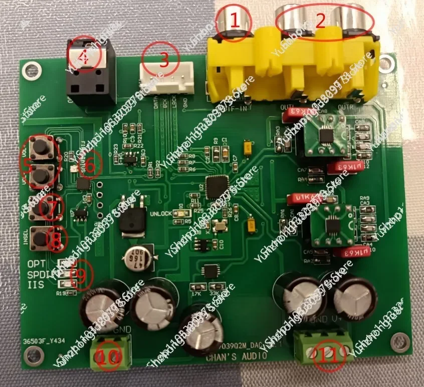 ESS9039Q2M DSD soft control decoder board DSD hardware decoder supports DSD1024/PCM768KHZ