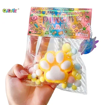 미니 귀여운 플러시 고양이 발, 귀여운 돼지 토끼, 귀여운 핑크 고양이 발 감압 소품, DIY 액세서리, 스퀴시 신상 피젯 장난감