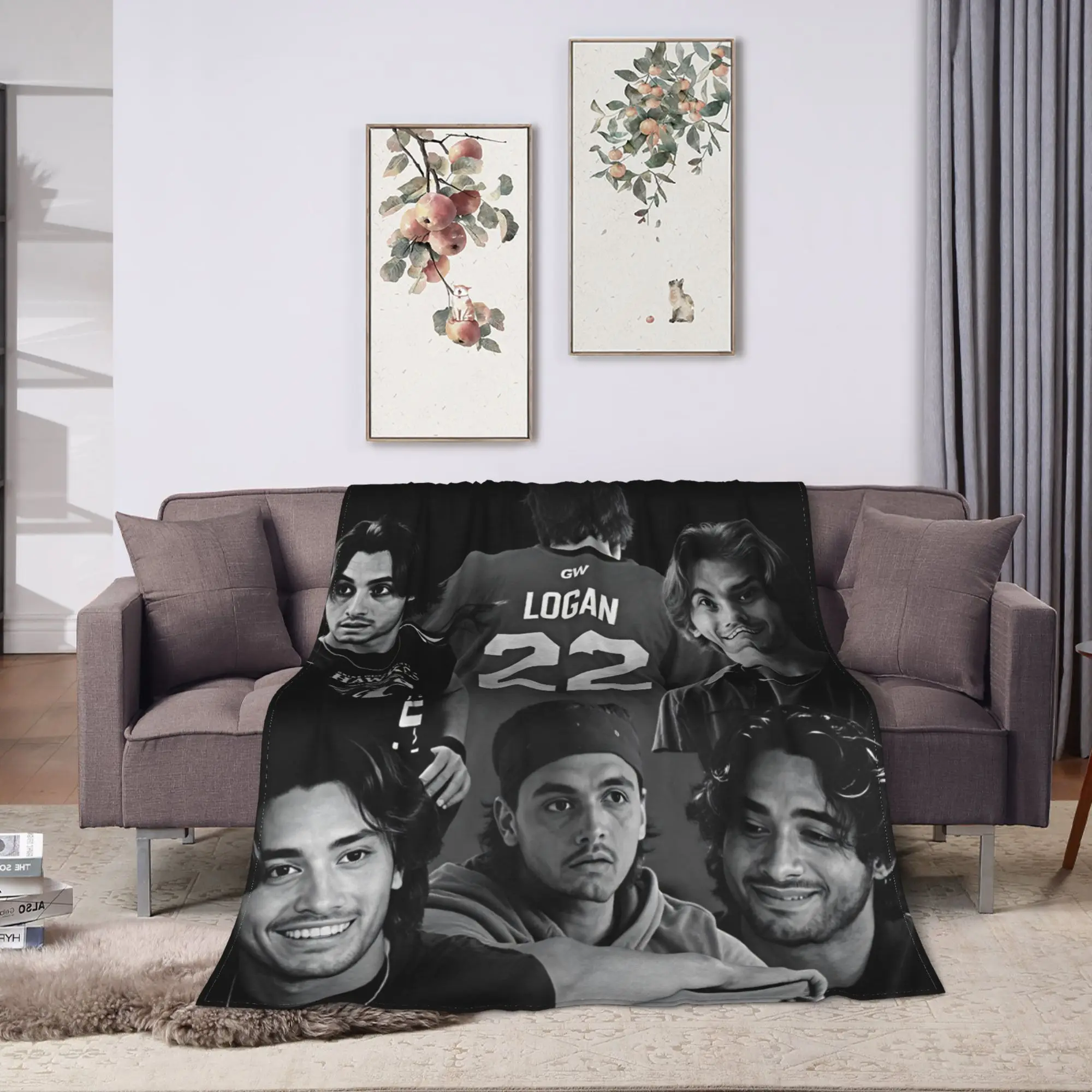 John Logan Off Campus 2 Poster Soft Cozy Blankets  Casual Picnic Throw Blanket Living Room Flannel Bedspread Sofa Bed Cover