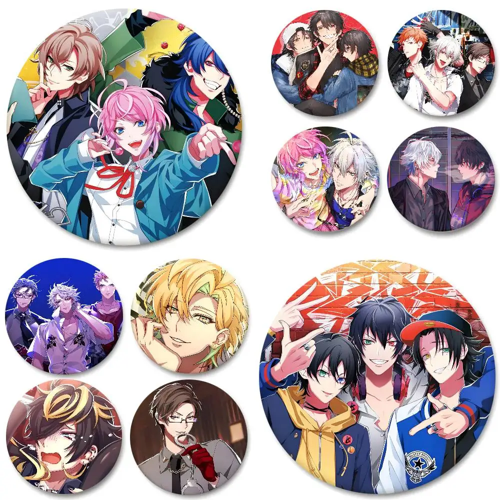 Hypnose Mic Division Rap Battle Anime Abzeichen Runde Abzeichen Weißblech Münze Brosche Kleidung Rucksack Zubehör Anstecknadel