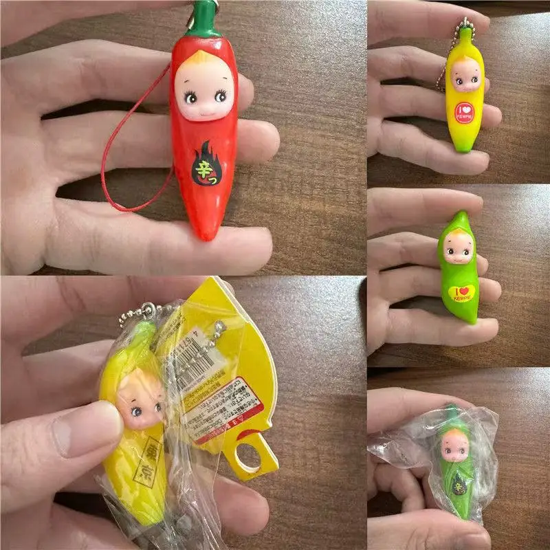 1pc Cartoon Kewpie Figure Vegetables Banana Model Doll Pendant Bag Accessory Small Gift